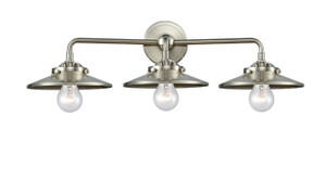 Railroad - 3 Light - 26 inch - Brushed Satin Nickel - Bath Vanity Light (284-3W-SN-M2-SN)