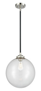 Beacon - 1 Light - 12 inch - Black Polished Nickel - Cord hung - Mini Pendant (284-1S-BPN-G202-12-LED)