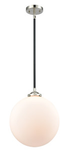 Beacon - 1 Light - 12 inch - Black Polished Nickel - Cord hung - Mini Pendant (284-1S-BPN-G201-12)