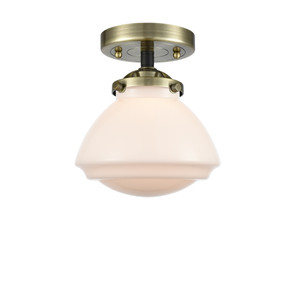 Olean - 1 Light - 7 inch - Black Antique Brass - Semi-Flush Mount (284-1C-BAB-G321)