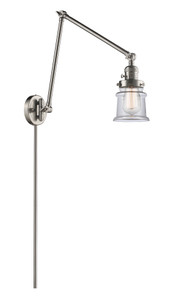 Canton - 1 Light - 8 inch - Brushed Satin Nickel - Swing Arm (238-SN-G182S)