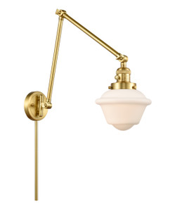 Oxford - 1 Light - 8 inch - Satin Gold - Swing Arm (238-SG-G531)