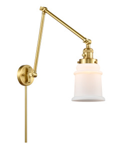 Canton - 1 Light - 6 inch - Satin Gold - Swing Arm (238-SG-G181)