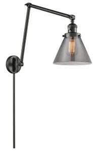 Cone - 1 Light - 8 inch - Oil Rubbed Bronze - Swing Arm (238-OB-G43-LED)
