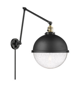 Hampden - 1 Light - 13 inch - Black Antique Brass - Swing Arm (238-BAB-HFS-122-BK)