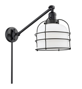 Bell Cage - 1 Light - 8 inch - Matte Black - Swing Arm (237-BK-G71-CE-LED)