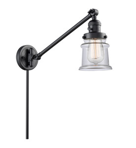 Canton - 1 Light - 8 inch - Matte Black - Swing Arm (237-BK-G182S-LED)