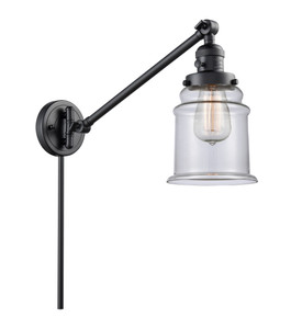 Canton - 1 Light - 8 inch - Matte Black - Swing Arm (237-BK-G182-LED)