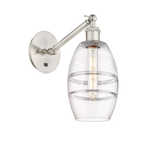 Vaz - 1 Light - 6 inch - Brushed Satin Nickel - Sconce (317-1W-SN-G557-6CL)