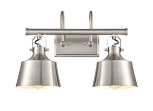 Provin - 2 Light - 19 inch - Brushed Satin Nickel - Bath Vanity Light (370-2W-SN-M-LED)