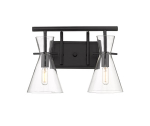 Colden - 2 Light - 15 inch - Matte Black - Bath Vanity Light (354-2W-BK-CL)