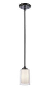 Fairbank - 1 Light - 4 inch - Matte Black - Cord hung - Mini Pendant (342-1S-BK-CLW)