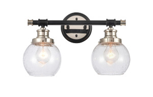Saybrook - 2 Light - 16 inch - Black Polished Nickel - Bath Vanity Light (340-2W-BPN-G3404-6)