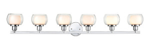 Cairo - 6 Light - 45 inch - Polished Chrome - Bath Vanity Light (330-6W-PC-CLW-LED)