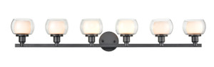 Cairo - 6 Light - 45 inch - Black - Bath Vanity Light (330-6W-BK-CLW-LED)