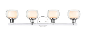 Cairo - 4 Light - 31 inch - Polished Chrome - Bath Vanity Light (330-4W-PC-CLW-LED)