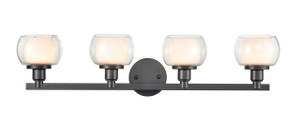 Cairo - 4 Light - 31 inch - Black - Bath Vanity Light (330-4W-BK-CLW-LED)