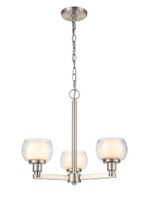 Cairo - 3 Light - 20 inch - Satin Nickel - Chain Hung - Pendant (330-3CR-SN-CLW)