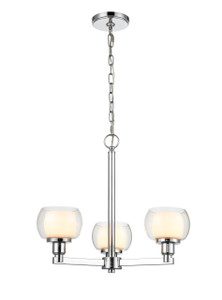 Cairo - 3 Light - 20 inch - Polished Chrome - Chain Hung - Pendant (330-3CR-PC-CLW-LED)