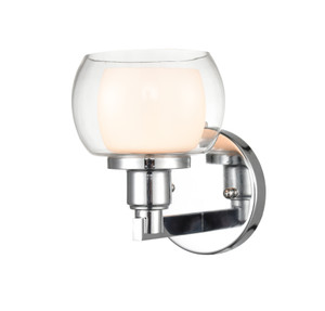Cairo - 1 Light - 5 inch - Polished Chrome - Bath Vanity Light (330-1W-PC-CLW-LED)