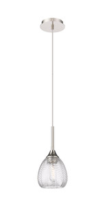 Berkshire - 1 Light - 6 inch - Polished Nickel - Cord Hung - Pendant (323-1P-PN-G323-6CL)