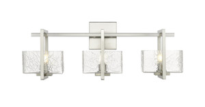 Striate - 3 Light - 24 inch - Satin Nickel - Bath Vanity Light (312-3W-SN-CL-LED)