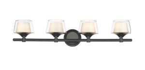 Laguna - 4 Light - 33 inch - Black - Bath Vanity Light (311-4W-BK-CLW)