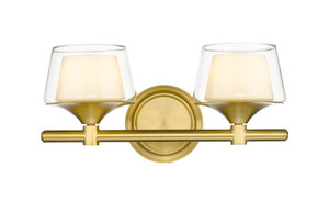 Laguna - 2 Light - 15 inch - Satin Gold - Bath Vanity Light (311-2W-SG-CLW-LED)