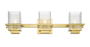 Wellfleet - 3 Light - 24 inch - Satin Gold - Bath Vanity Light (310-3W-SG-CL-LED)