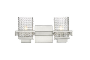 Wellfleet - 2 Light - 15 inch - Satin Nickel - Bath Vanity Light (310-2W-SN-CL-LED)