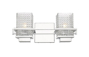 Wellfleet - 2 Light - 15 inch - Polished Chrome - Bath Vanity Light (310-2W-PC-CL-LED)