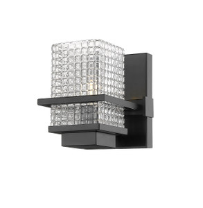 Wellfleet - 1 Light - 5 inch - Black - Bath Vanity Light (310-1W-BK-CL-LED)