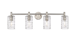 Crown Point - 4 Light - 34 inch - Satin Nickel - Bath Vanity Light (434-4W-SN-G434-7DE)