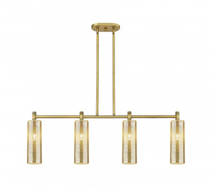 Crown Point - 4 Light - 44 inch - Brushed Brass - Island Light (434-4I-BB-G434-12ME)