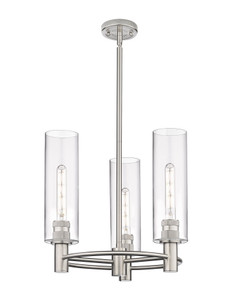 Crown Point - 3 Light - 18 inch - Satin Nickel - Pendant (434-3CR-SN-G434-12CL)