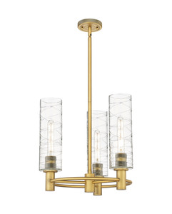 Crown Point - 3 Light - 18 inch - Brushed Brass - Pendant (434-3CR-BB-G434-12DE)