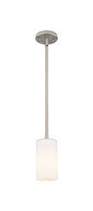Crown Point - 1 Light - 5 inch - Satin Nickel - Pendant (434-1S-SN-G434-7WH)