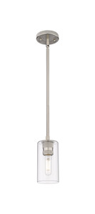 Crown Point - 1 Light - 5 inch - Satin Nickel - Pendant (434-1S-SN-G434-7CL)