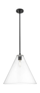 Crown Point - 1 Light - 16 inch - Matte Black - Pendant (434-1S-BK-GBC-162)