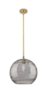 Crown Point - 1 Light - 12 inch - Brushed Brass - Pendant (434-1S-BB-G1213-12SM)