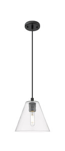 Crown Point - 1 Light - 8 inch - Matte Black - Pendant (434-1P-BK-GBC-82)