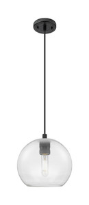 Crown Point - 1 Light - 8 inch - Matte Black - Pendant (434-1P-BK-G122-8)