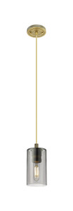 Crown Point - 1 Light - 5 inch - Brushed Brass - Pendant (434-1P-BB-G434-7SM)