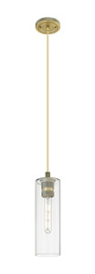 Crown Point - 1 Light - 5 inch - Brushed Brass - Pendant (434-1P-BB-G434-12CL)