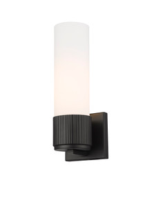 Bolivar - 1 Light - 5 inch - Matte Black - Sconce (428-1W-BK-G428-12WH)