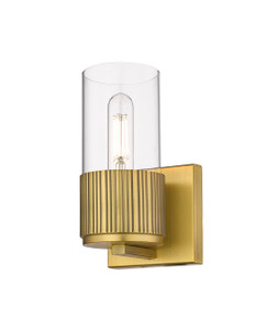 Bolivar - 1 Light - 5 inch - Brushed Brass - Sconce (428-1W-BB-G428-7CL)