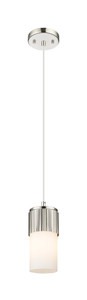 Bolivar - 1 Light - 5 inch - Polished Nickel - Pendant (428-1P-PN-G428-7WH)