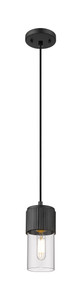 Bolivar - 1 Light - 5 inch - Matte Black - Pendant (428-1P-BK-G428-7CL)