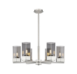 Claverack - 6 Light - 28 inch - Satin Nickel - Chandelier (427-6CR-SN-G427-9SM)