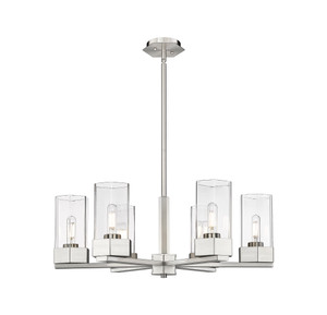 Claverack - 6 Light - 28 inch - Satin Nickel - Chandelier (427-6CR-SN-G427-9CL)